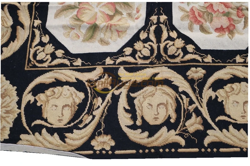 Винтажный игольчатый ковер Aubusson Восточный ручной работы из шерсти | Дом и сад