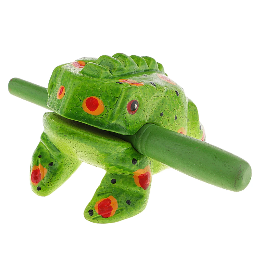 Забавная детская деревянная лягушка инструмент Guiro звуковой эффект