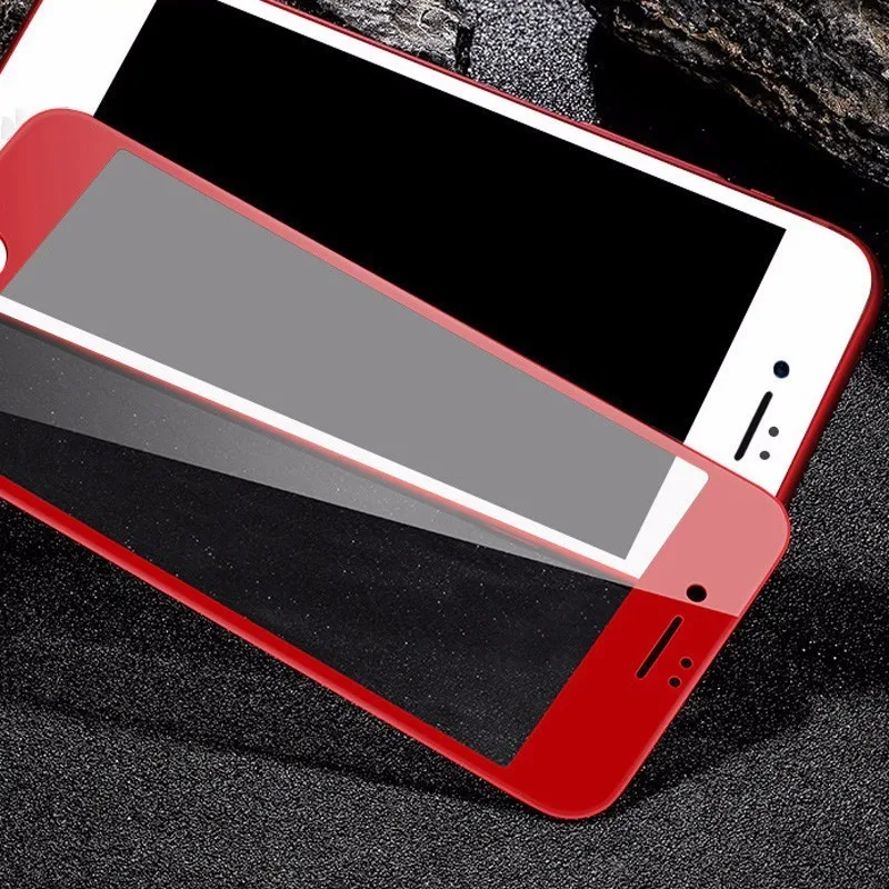 Red 3D изогнутый край Полное покрытие из закаленного стекла r для iPhone 6 S Plus протектор экрана на iPhone 6 6s Plus стеклянная защитная пленка - Цвет: Red