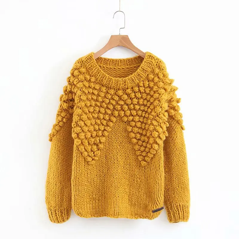 OMCHION Sueter Mujer 2018 Autumn O Neck Long Sleeve Korean Mohair Sweater Women Casual 3D Floral Pullover Solid Knitwear LMM139 | Женская