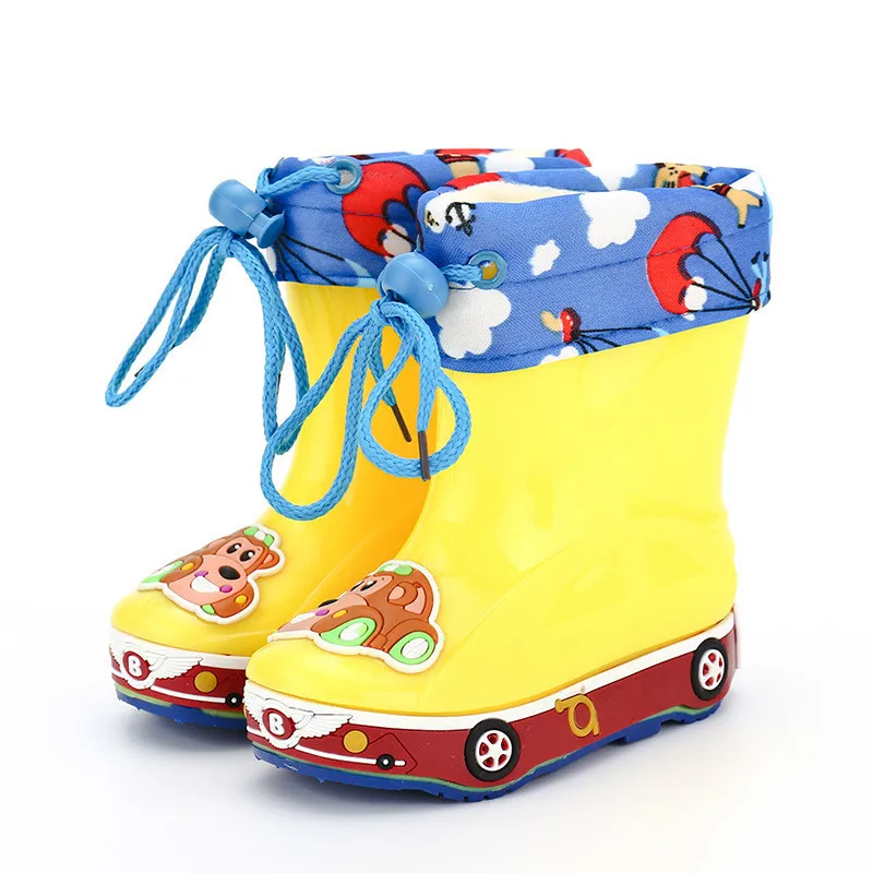 Дети мультфильм автомобиль непромокаемые сапоги четыре сезона универсальный