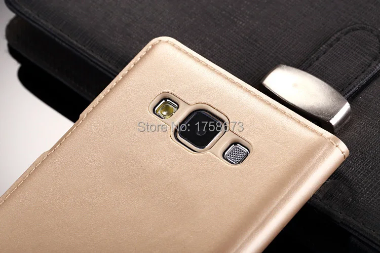 Роскошный оригинальный кожаный чехол книжка с окошком для Samsung Galaxy A3 A300 A3000 A300F
