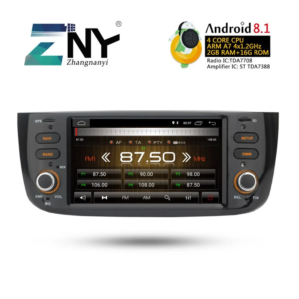 Android 8 1 автомобильный аудио видео для Fiat Grande Punto Linea 2012 2013 2014 2015 радио FM RDS Wi-Fi gps