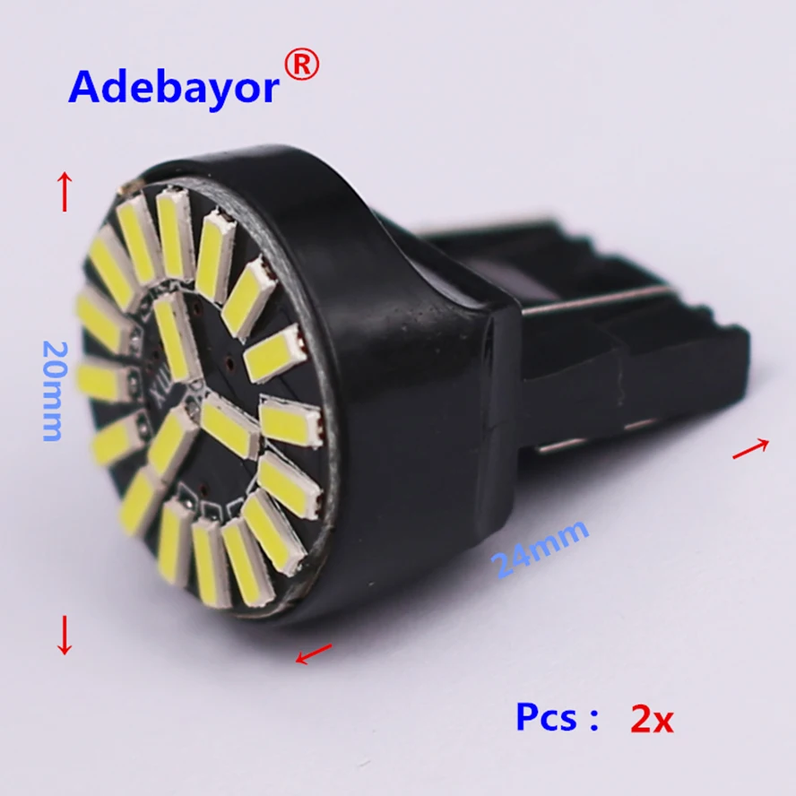 2 шт. T20 7443 W21/5 Вт безошибочный автомобильный Стайлинг 19smd 4014 SMD Реверсивный canbus