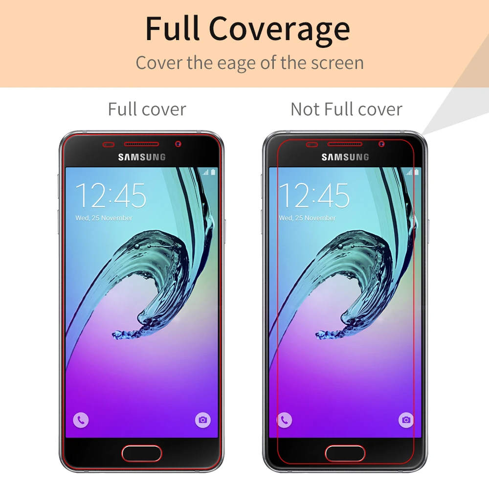 Полное покрытие нано пленка фольга для Samsung Galaxy A3 A5 J5 2016 C7 C9 Pro J7 Prime J3 2017 (не стекло)