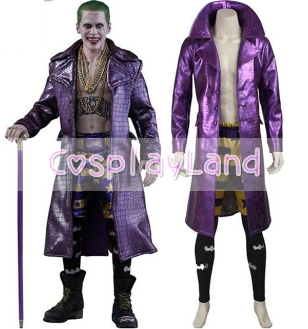 Костюмы на Хэллоуин для взрослых джокер костюм косплея фиолетового цвета