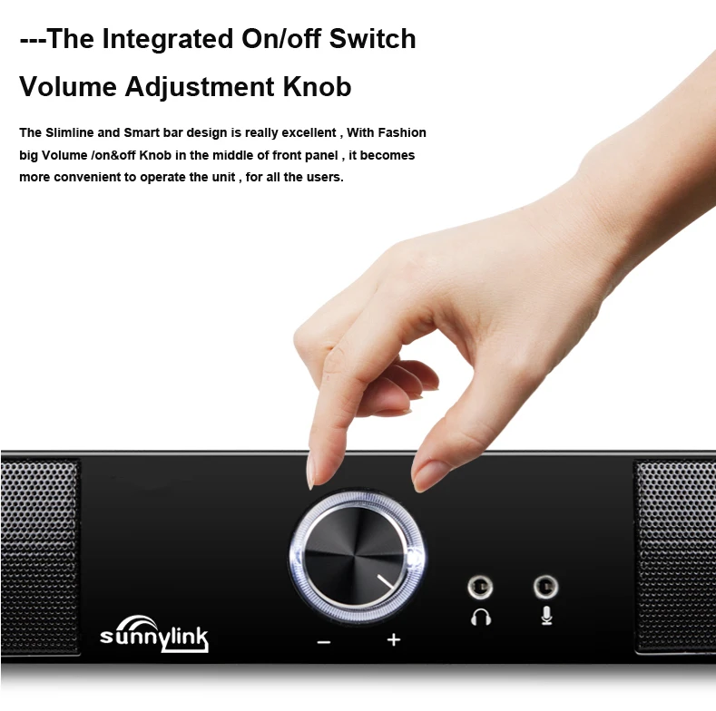 SUNNYLINK HIFI USB динамик 10 Вт для компьютера звуковая панель встроенный сабвуфер