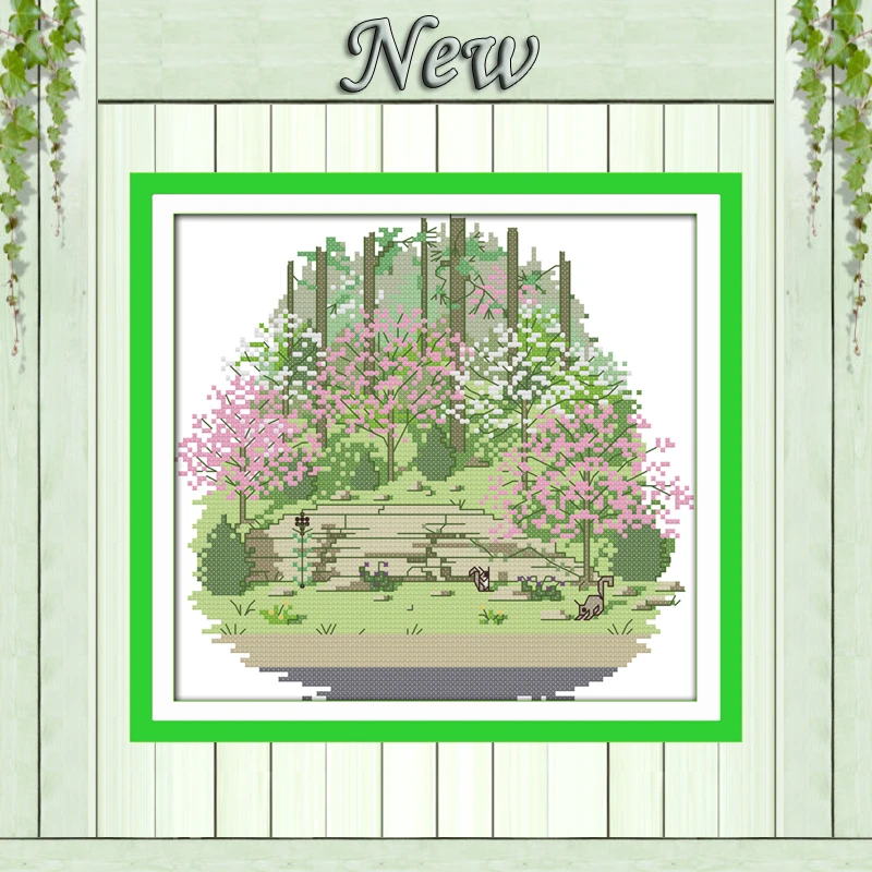 Четыре сезона Осенний пейзаж картина с расчетом на ткани DMC 14CT 11CT наборы для