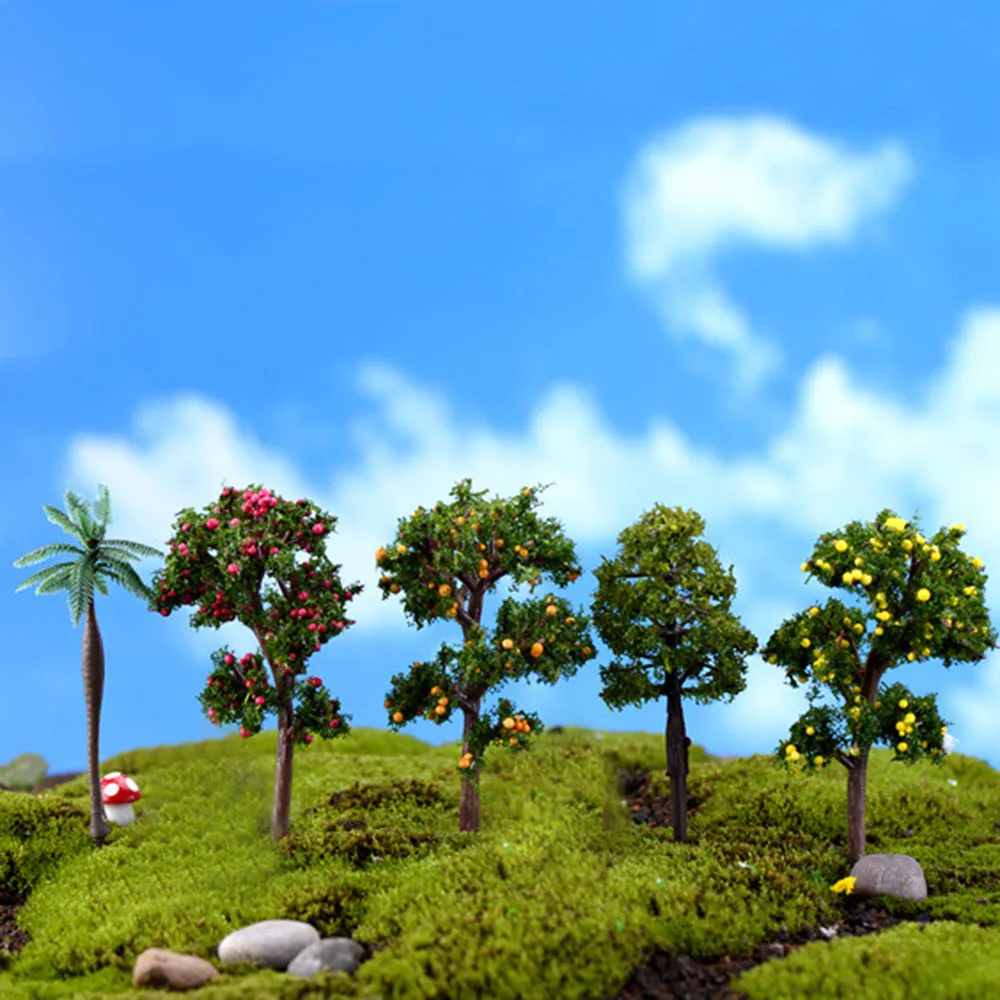 Мини микро ландшафтное дерево модель дерева цветка микроскопический материал