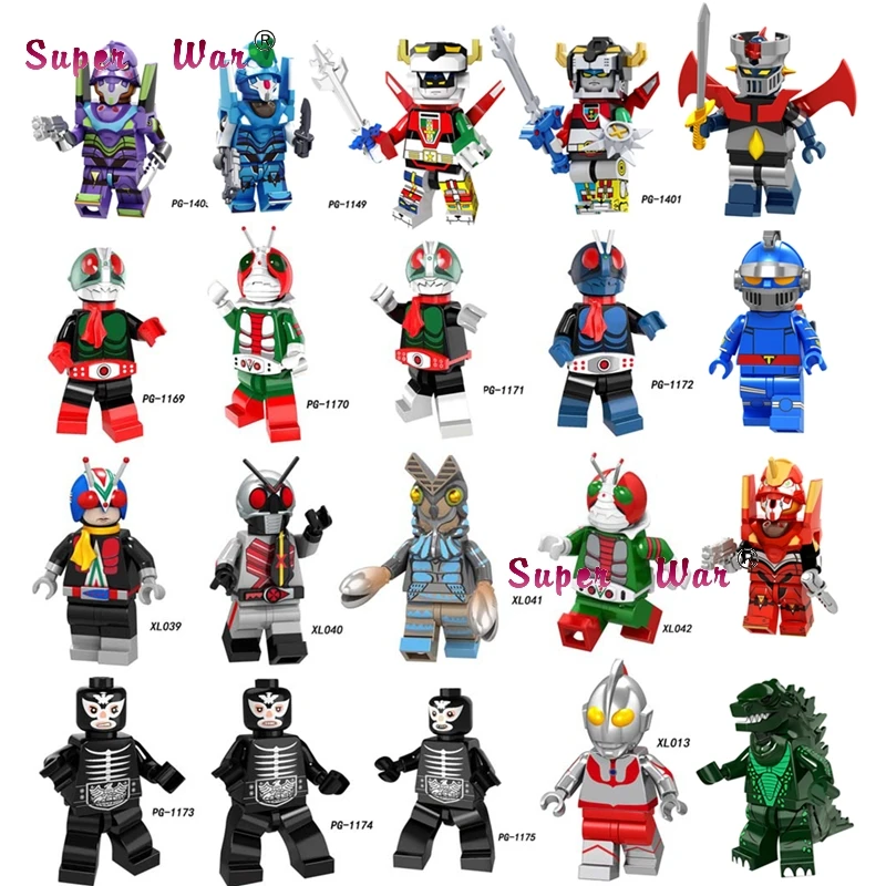 Одиночный EVA Masked Rider Baltan Seijin Kamen Rider V3 мазингер Z Beast King Golion Voltron Ultraman строительные блоки игрушки