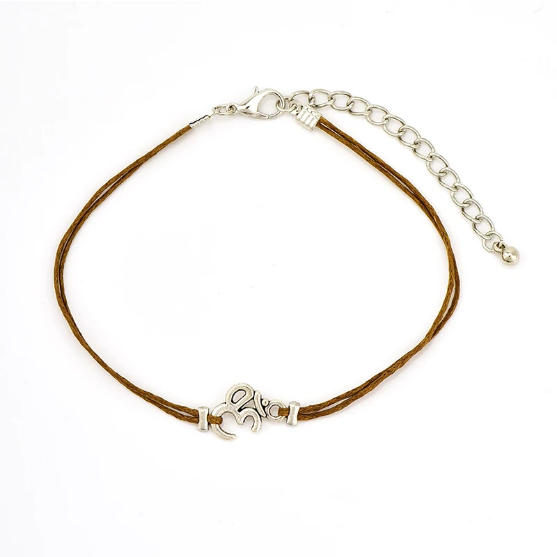 2 шт./компл. в форме листа стиле бохо оболочки Йога Ом кожаная цепочка и подвеской