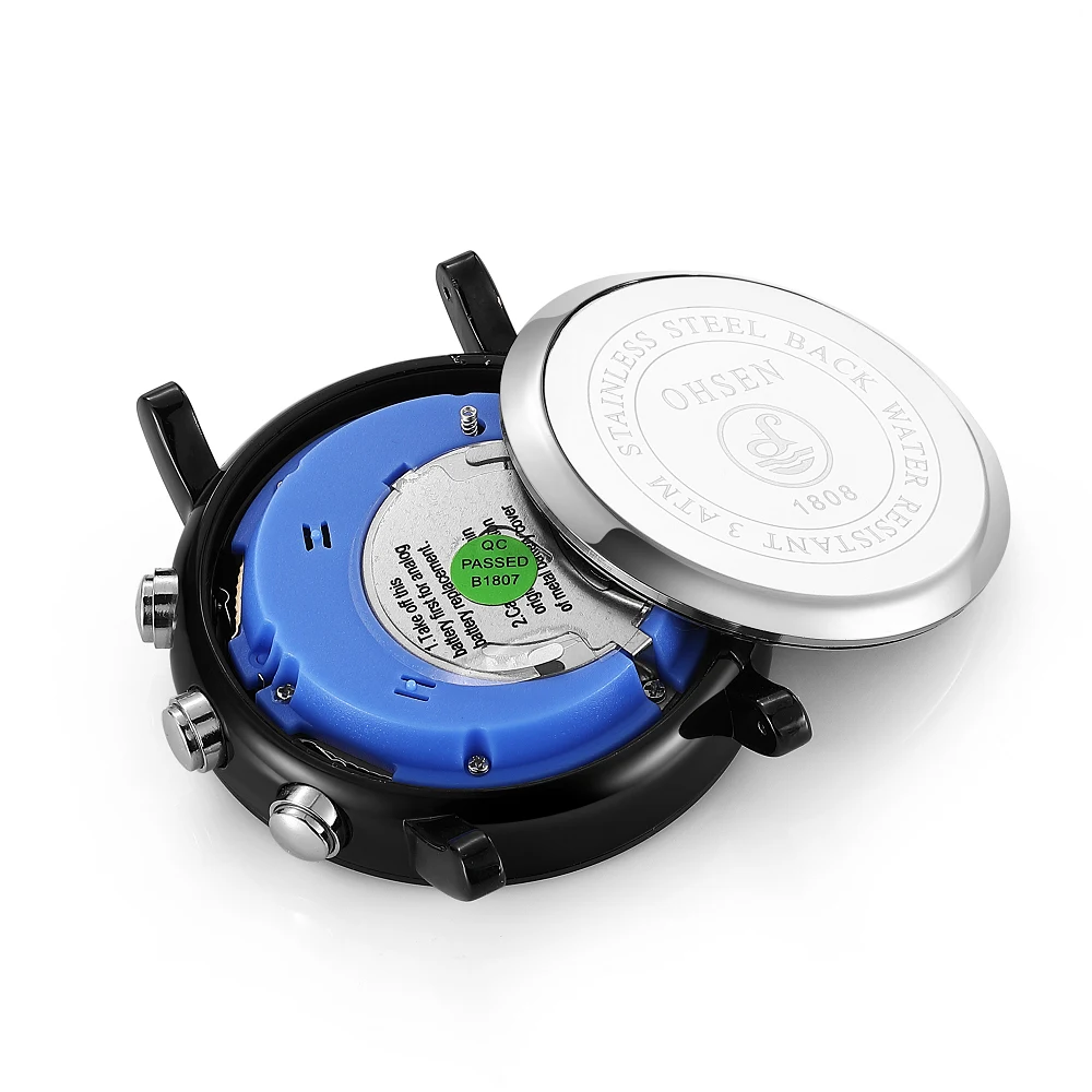 Новые мужские умные наручные часы OHSEN с шагомером Bluetooth напоминанием о вызове
