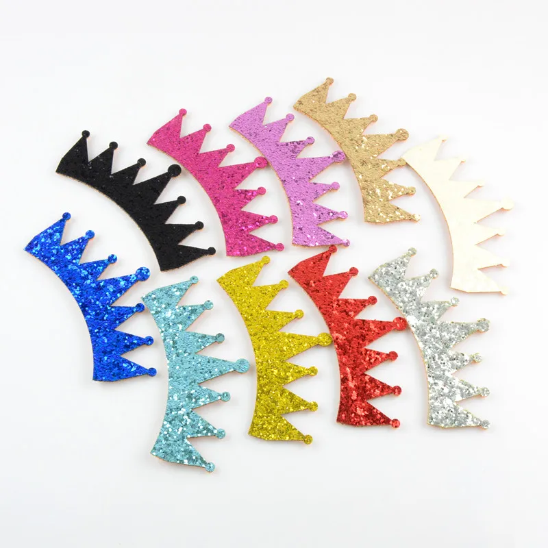 100 шт./лот 10 цветов U выбор Мерцающая войлочная Корона незаконченная поставка