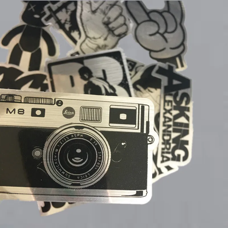 15 шт./лот случайные черно белые наклейки из фильма бомба для детей игрушек