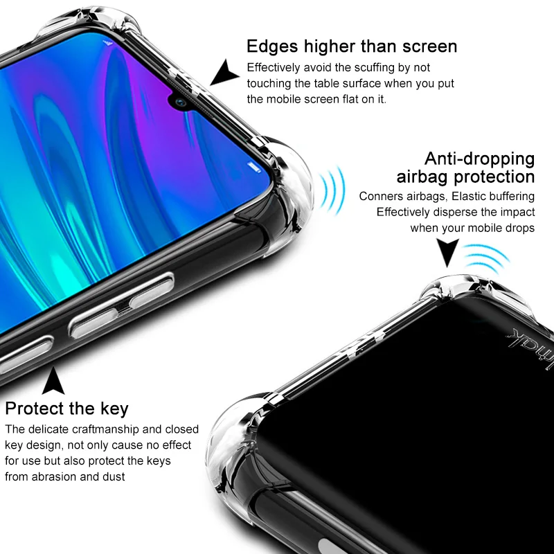 Силиконовый чехол Imak с подушками безопасности для huawei Honor 10i 10 20 pro Противоударная