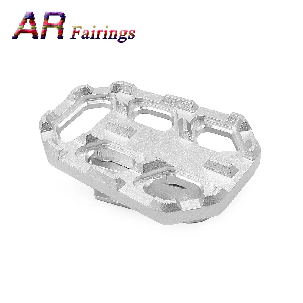 

1 Set Motorcycle Rear Foot Rests Brake Pedal Peg Enlarge Pads Plate Extension For BMW G310R G310GS G310GS/R 2017 2018 Silver