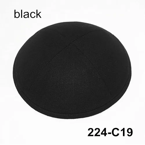 224c19 При покупке более 5 лотов(50 шт.) будет 10% скидка tkippot Kippa Linen KippahLine19cm Yarmulke Beanies JewishSkullies - Цвет: 224c19