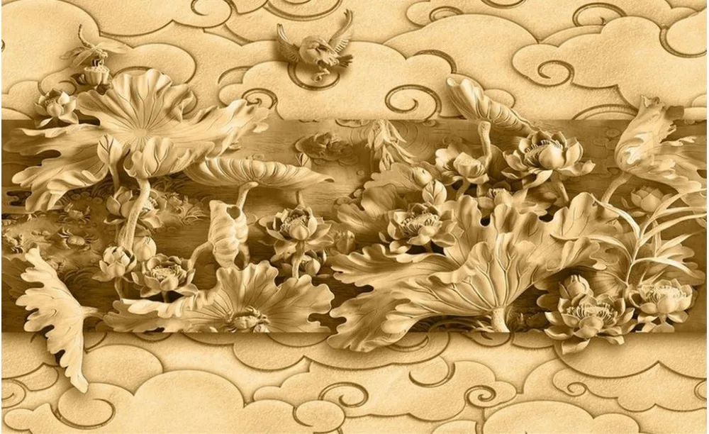 На заказ любой размер 3D стереоскопического обои рельеф цветок 3d фрески для