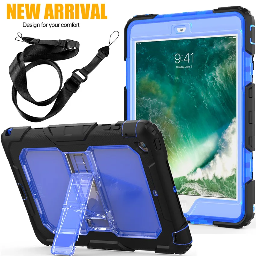 Чехол для iPad Mini 1/2/3 7 9 дюйма противоударный чехол с откидной ножкой и ремнем на