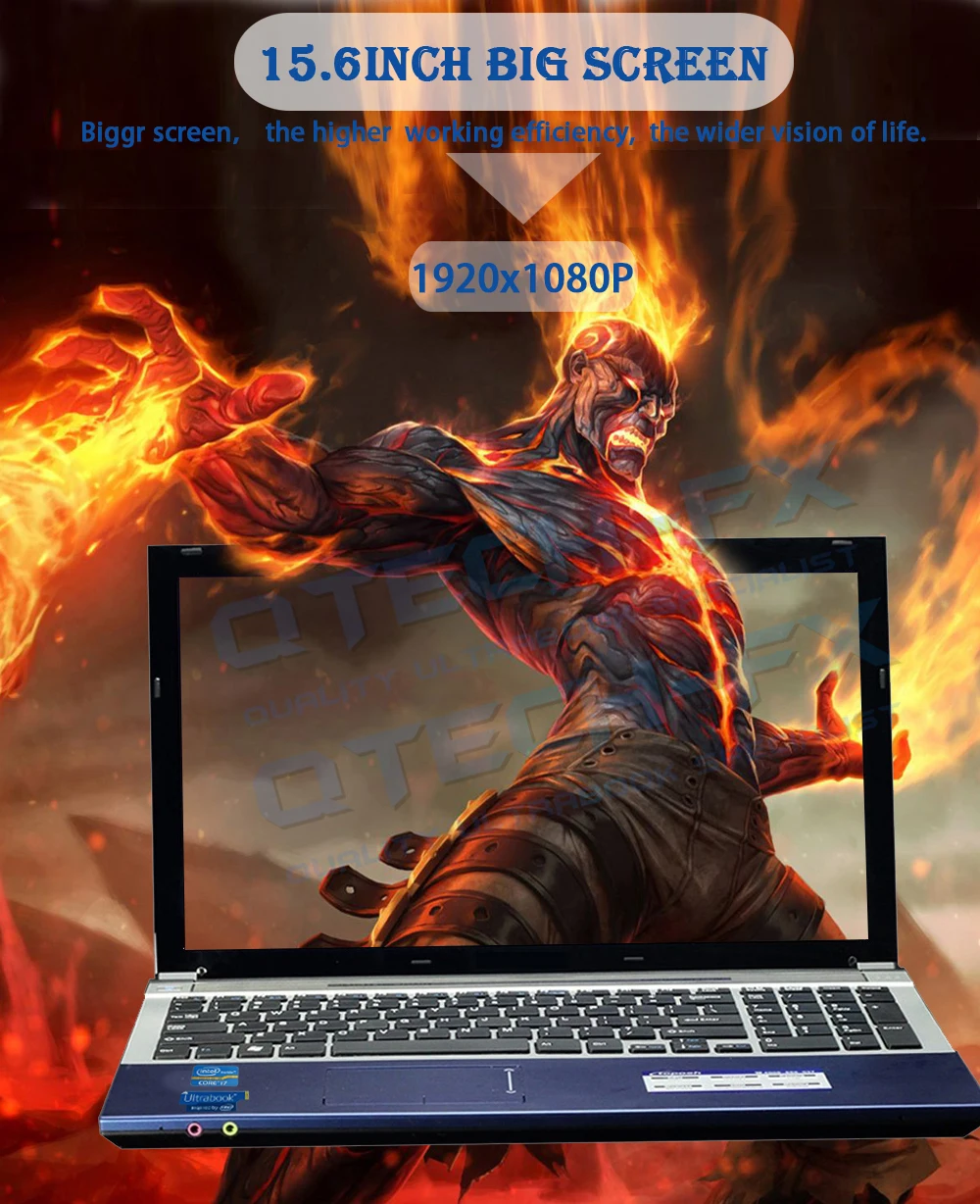 15," игровой ноутбук i7 8 ГБ ОЗУ SSD 512 ГБ 256 ГБ 128G большой ноутбук ПК DVD металлический бизнес AZERTY итальянская испанская Русская клавиатура