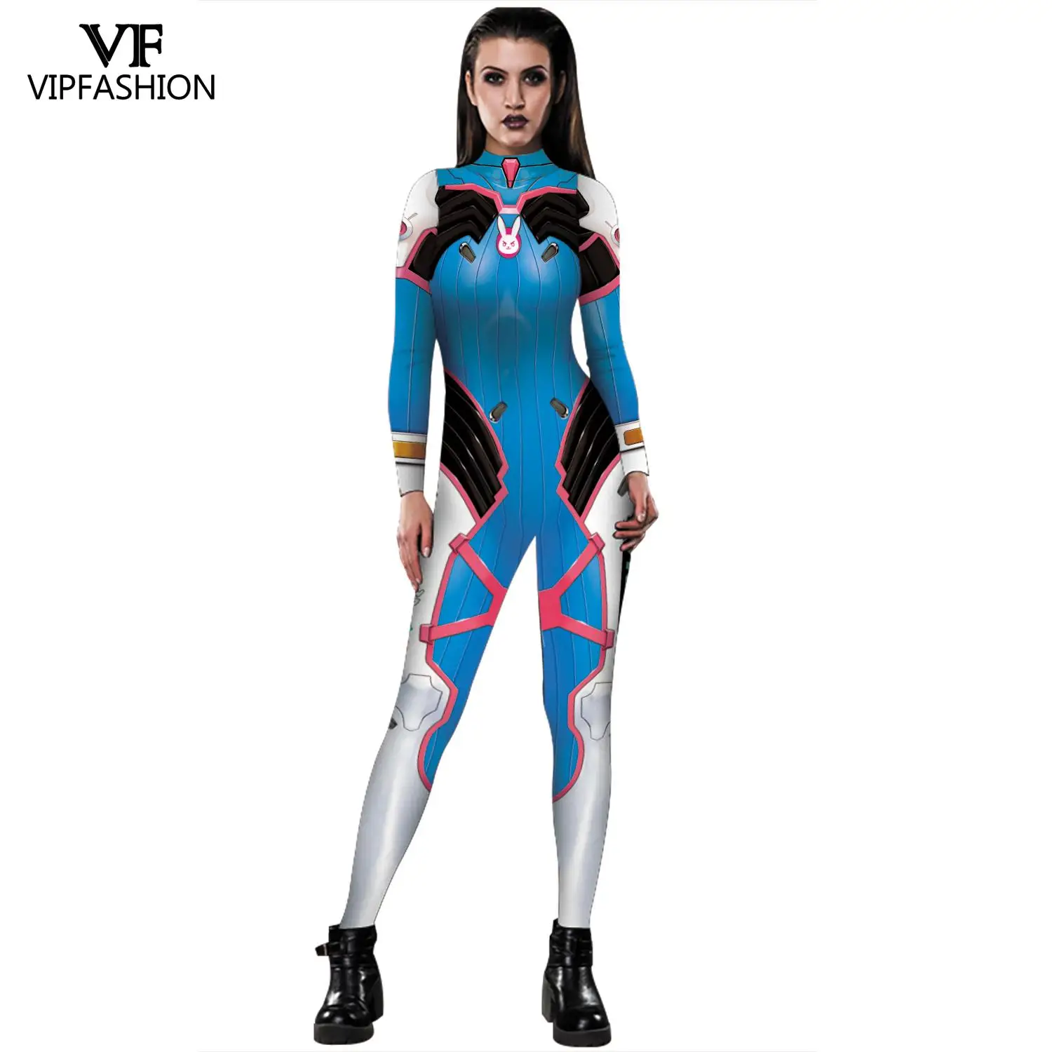 VIP модные черные Lily Аниме игры косплей костюм комбинезоны D.VA костюмы зентай