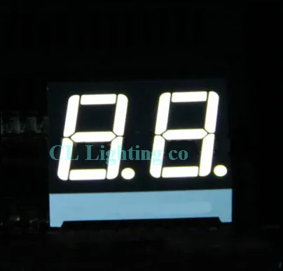 Сверхъяркий белый 2 5-дюймовый 2-битный общий катодный цифровой трубчатый
