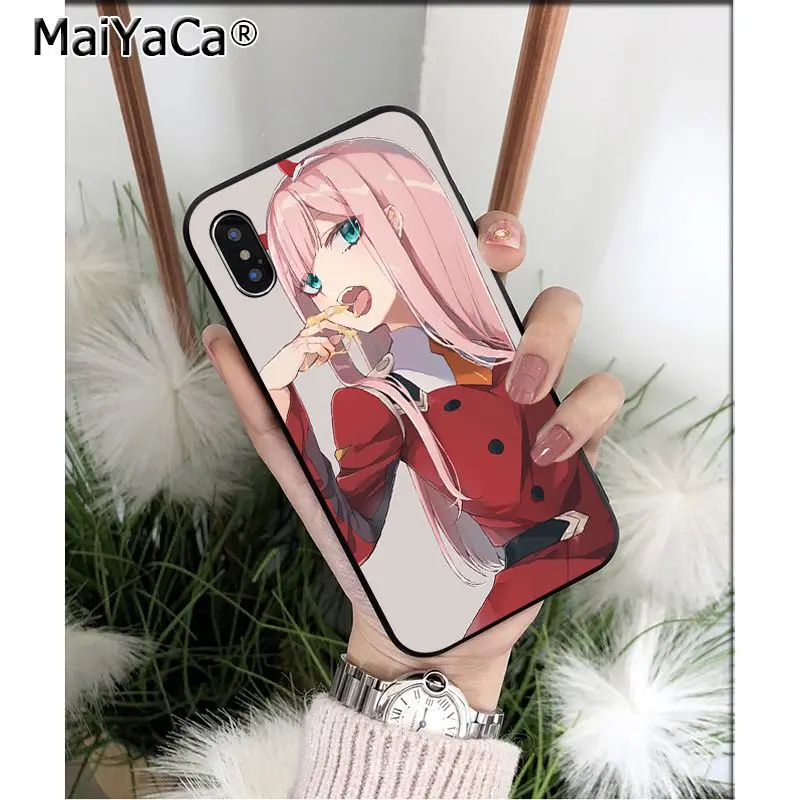 Мягкий чехол из ТПУ MaiYaCa darling in the franxx для iPhone X XS MAX 6 6s 7 7plus 8 8Plus 5 5S SE XR | Мобильные