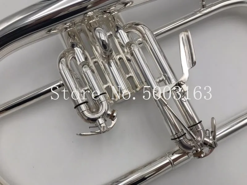 BULUKE высокое качество flugelhorn Серебристые покрытые Bflat профессиональные трубные