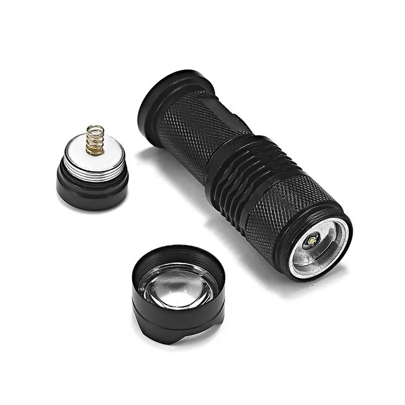 Comprare 500pcs Mini Torcia A LED UV CREE Q5 Torcia A LED AA 14500 Batteria Zomable Camp Torcia Tattica Lampada Lanterna