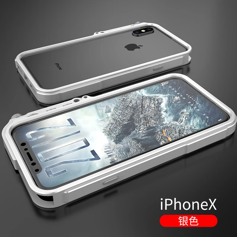 Чехлы для телефонов с металлической рамкой apple iPhone X роскошный чехол алюминиевой |