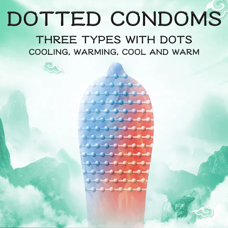 10PCs Big Particle Ice Fire Condom Male Penis Sleeve Dotted Condoms Vagina Massage Latex G Point Couple Sex Products | Красота и