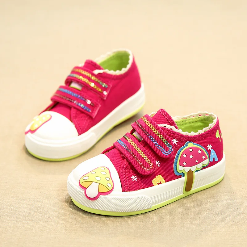 Новинка 2019 Модные Детские парусиновые туфли тонкие для девочек дышащие детские