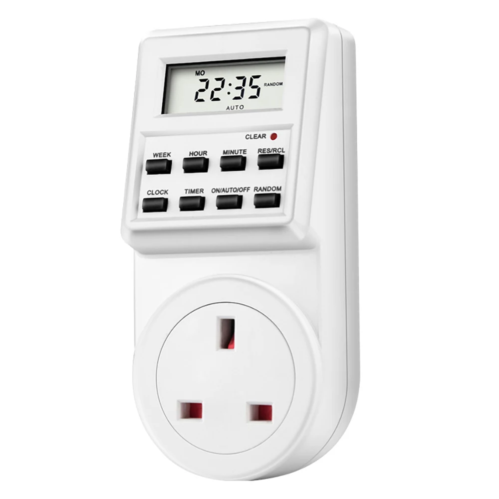 Цифровой выключатель с таймером штепсельная розетка стандарта Великобритании