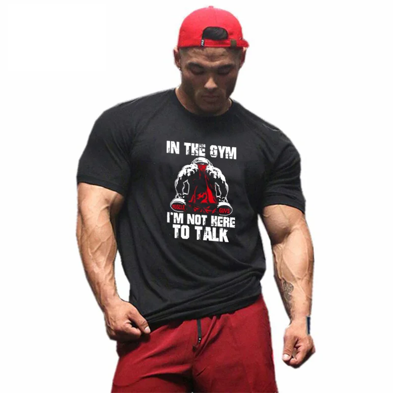 Футболка Muscleguys Мужская для фитнеса хлопковая тенниска с коротким рукавом модная