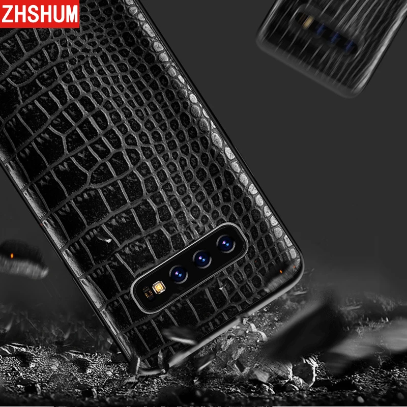Luxury PU Leather Case For Samsung Galaxy S10 S10e Plus S9 S8 Crocodile Pattern Back Cover for Note 10 9 8 + e S |