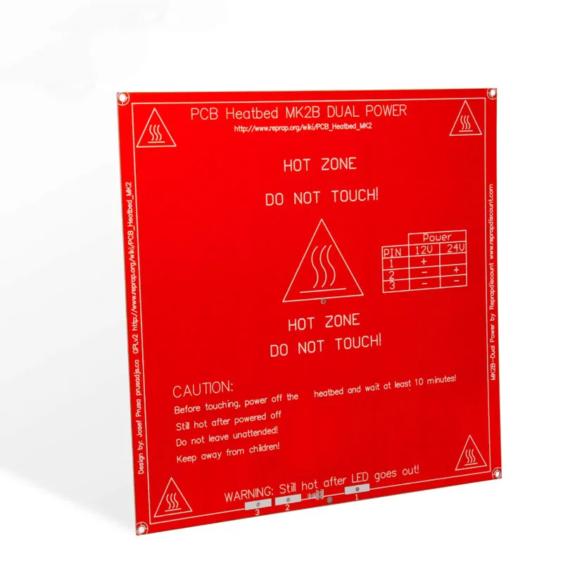 12V 3D принтер горячая кровать для печатных плат Mk2a 214x214 мм RepRap тепловая красный MK2