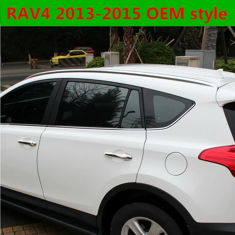 Рейки на крышу для Toyota RAV4 2013 2014 2015 брусья багажа верхние рейки из алюминиевого