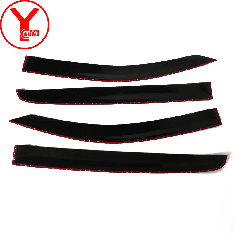 Черные боковые дефлекторы окон двери ветрозащитные щитки защита от дождя