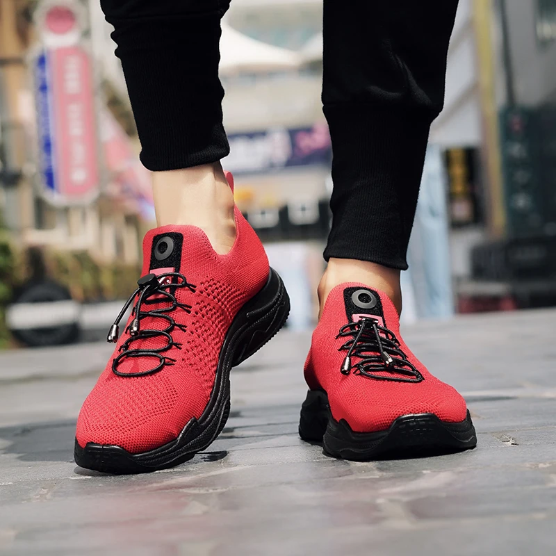 2019 Summer Autumn Male Shoes Tenis Men's Gray Black Bottoms Casual Men Trainers Shoe Fly Weave Sneakers |