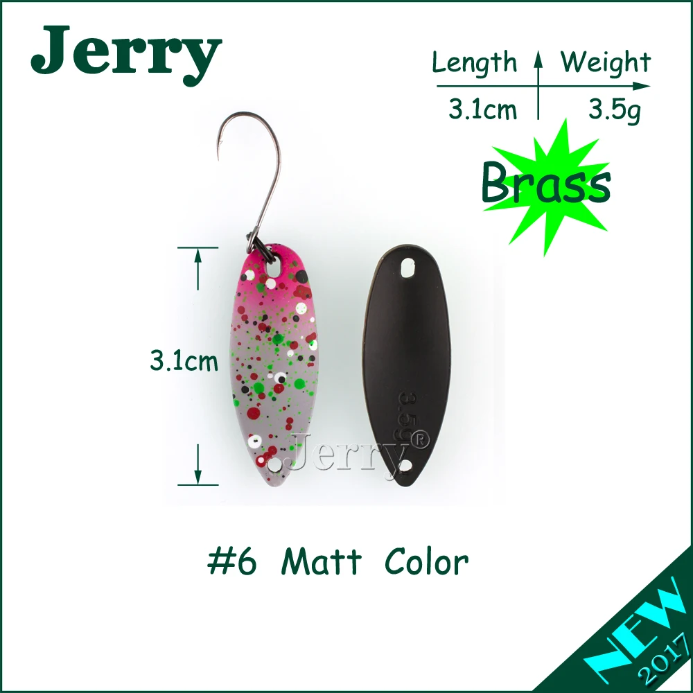 Jerry 1 шт. латунные Форелевые блесны матовые цвета Высококачественная рыболовная
