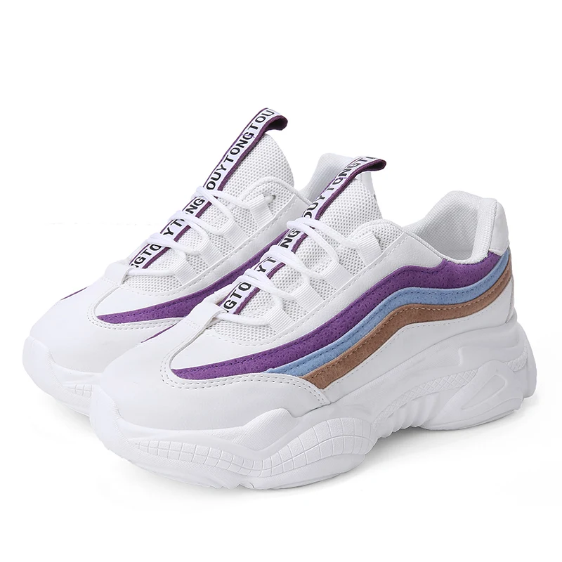 Athletic Running Shoes for Women New Height Increase Sneakers Platform Comfortable Lace-Up Woman zapatos de mujer | Спорт и