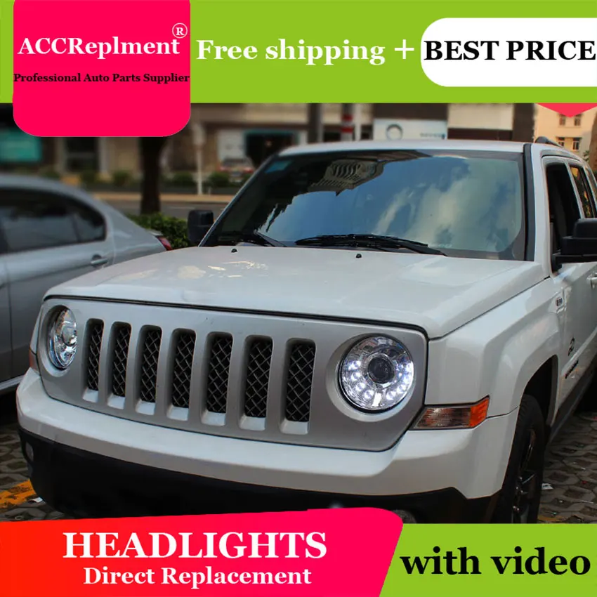 Тюнинг автомобилей для Jeep Liberty головной светильник s U глаза ангела 2013-2015