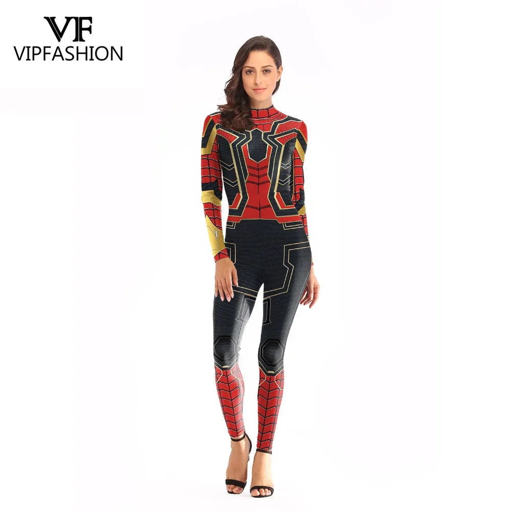 VIP Мода 2020 3D костюм Человека паука косплей женский комбинезон плюс размер боди
