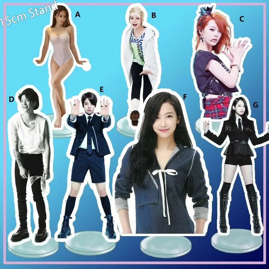 Акриловый ic дисплей с подставкой Kpop Band Fx Янтарный акрил двухсторонний 15