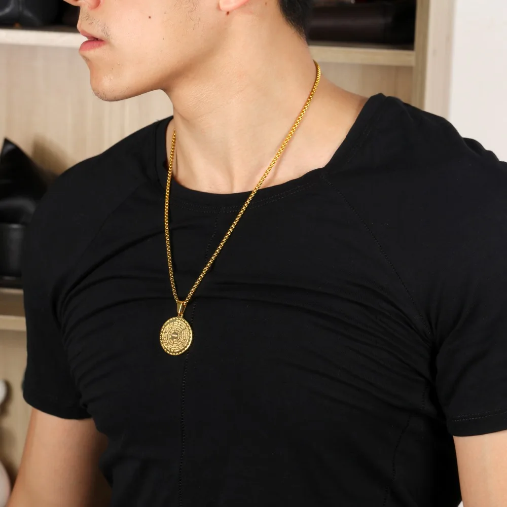 Retro Christian Prayer Hands Scripture White&ampGolden&ampBlack Color Pendant Necklaces For Women Men Gift GX1456 | Украшения и