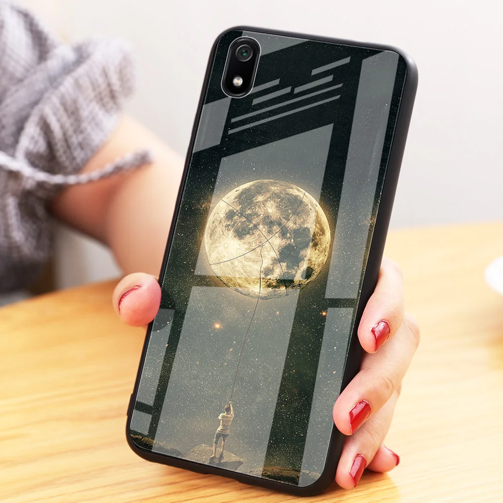 Градиентный чехол из закаленного стекла для Xiaomi Redmi K20 9T Pro 7A Note 7 5 Plus 6 A2 Lite с