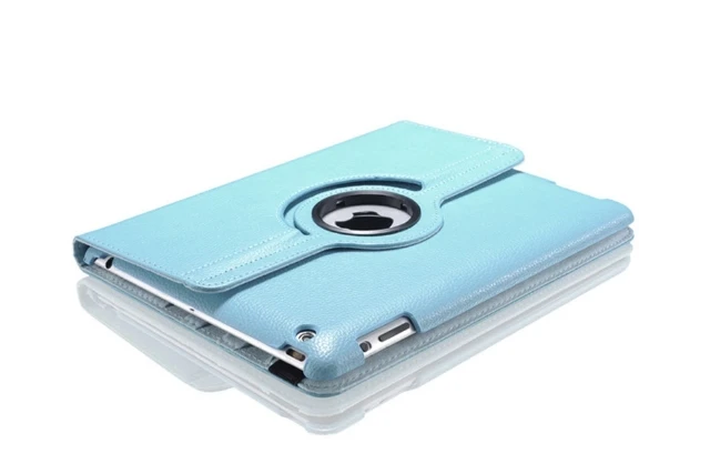 Кожаный умный чехол с поворотом на 360 градусов для Apple ipad Air 1 Air 2 ipad 5 ipad 6 ipad 9,7 A1822 A1823 A1893 - Цвет: Синий