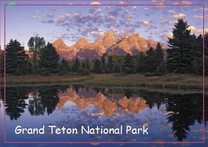 

США, путешествия, магниты в подарок Grand Teton National Park Wyoming Travel, магниты на холодильник 20551, прямоугольные металлические магниты 78*54*3 мм