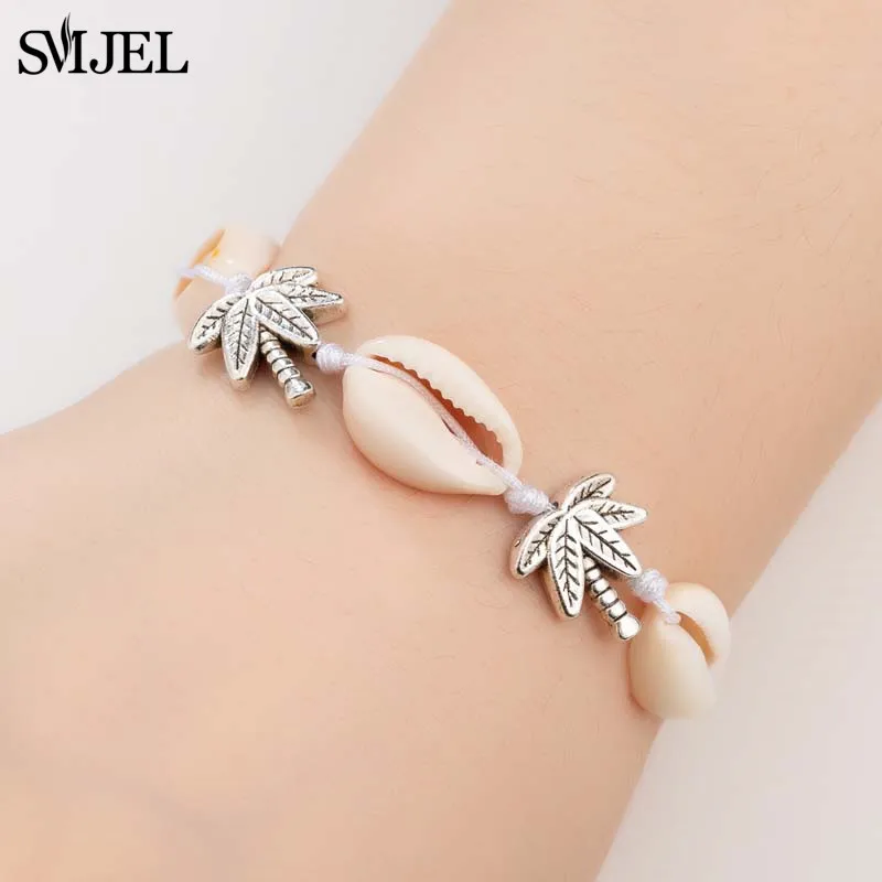 bracelet 276 Smjel, модный, черный, с цепочкой, натуральная морская раковина, колье, ожерелье, воротник, раковина, колье, ожерелье s для лета, пляжный подарочный - Окраска металла: bracelet 276