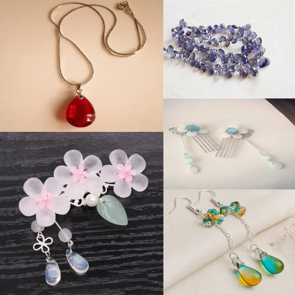 

Mixed Color Water Drop Glass Beads Mermaid Tear Lampwork Beads Pendant for Jewelry Earrings Necklace Bracelet Accessories DIY